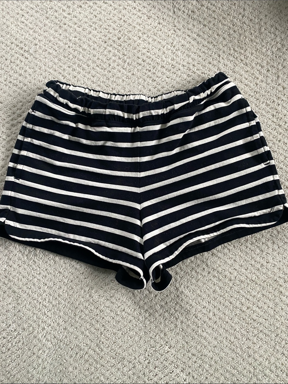 JCrew Striped Black & White Women’s Lounge Shorts